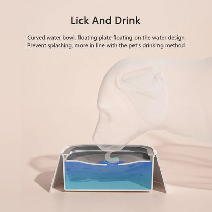 Rovio© Pet Water Fountain with Floating Plates| No Spill Dog Water Bowl