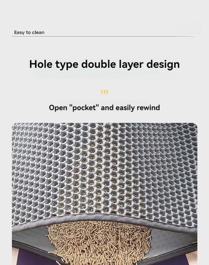 Rovio© Double-Layer Honeycomb Cat Litter Mat