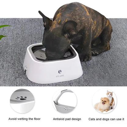 Rovio© Pet Water Fountain with Floating Plates| No Spill Dog Water Bowl