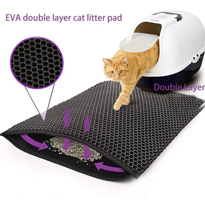 Rovio© Double-Layer Honeycomb Cat Litter Mat